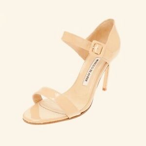 Manolo Strappy Nude Heel